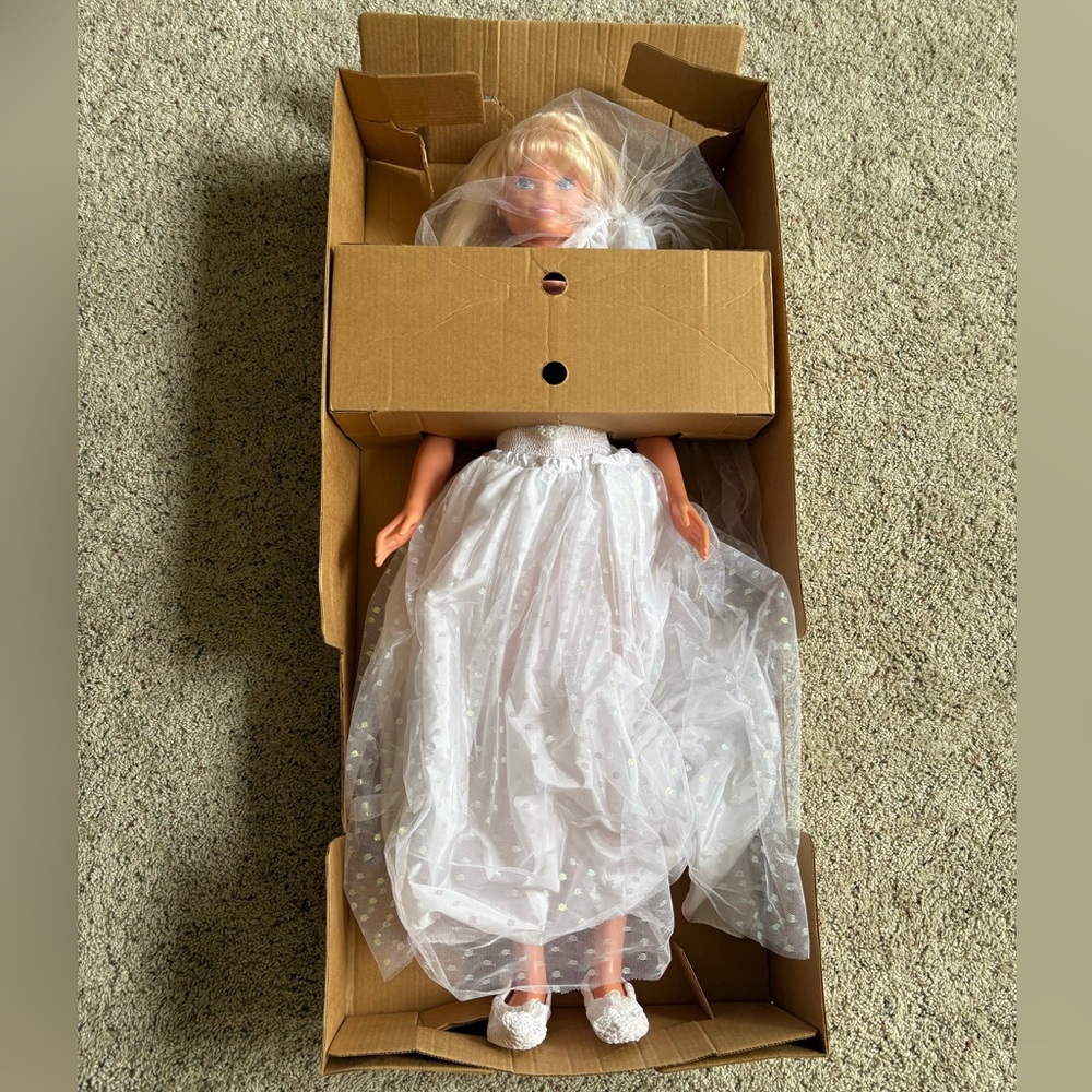 Vintage 1994 Mattel “My Size Bride Barbie” - 3 ft tall, classic blonde with box